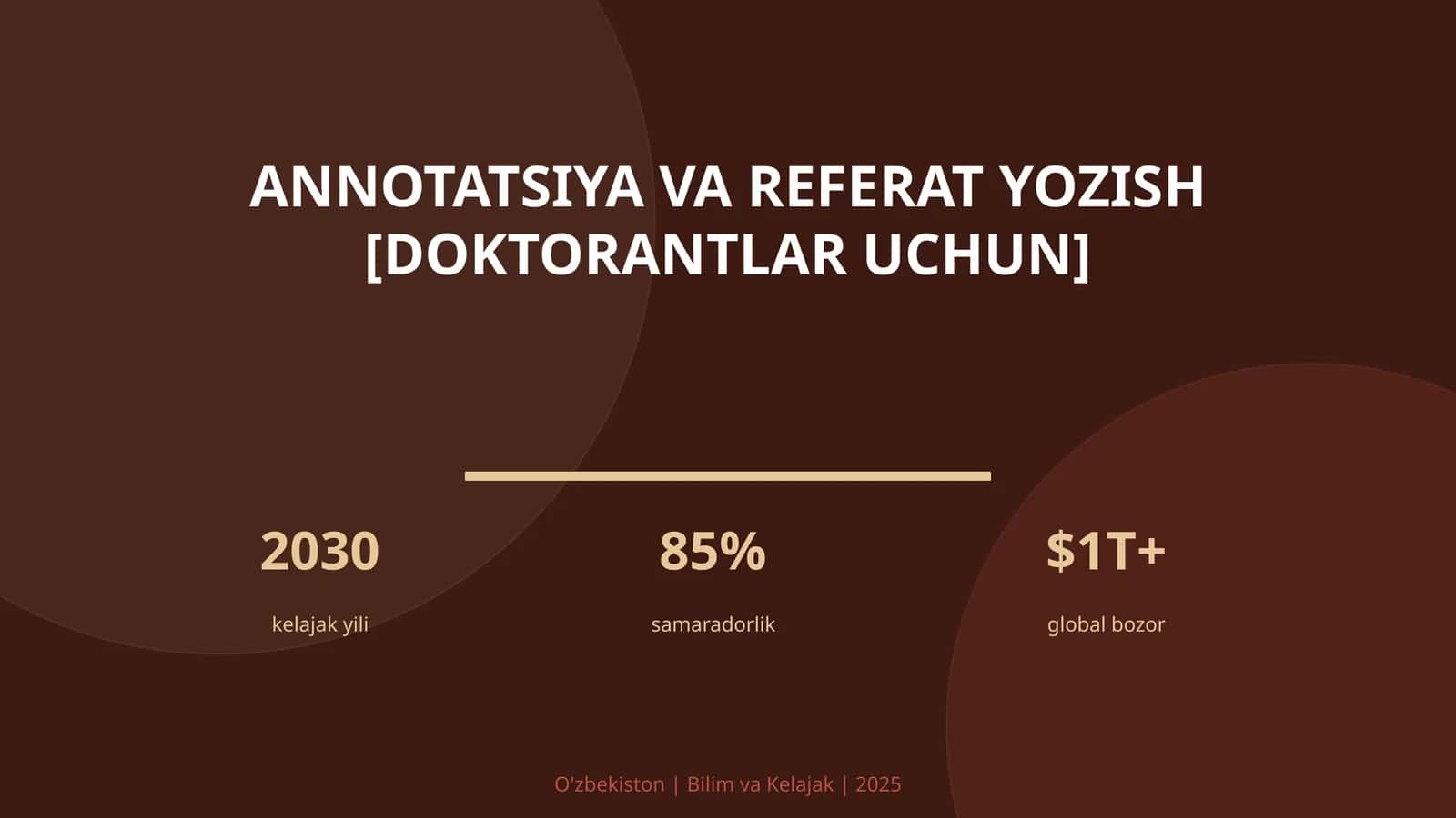 Annotatsiya va referat yozish [doktorantlar uchun] 1