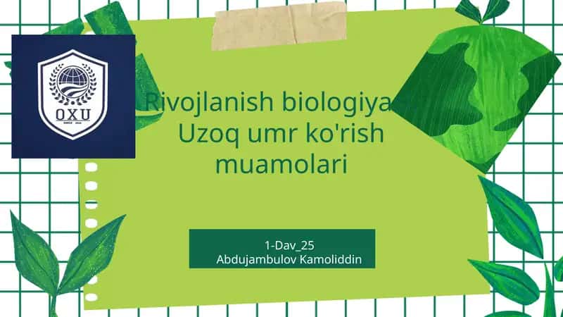 Rivojlanish biologiyasi 1