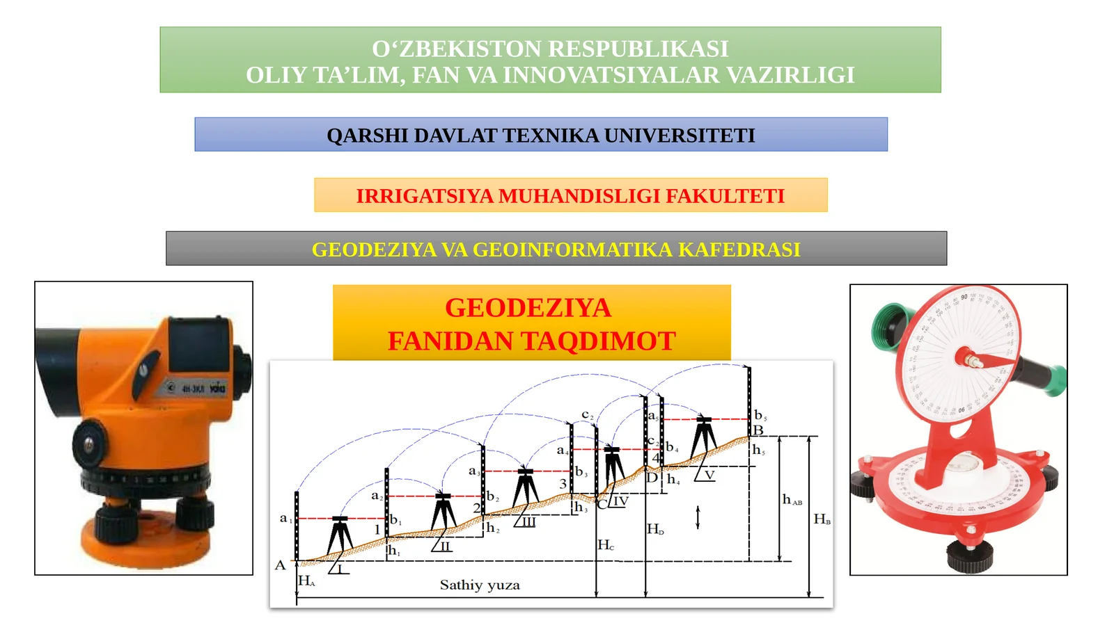 Geodeziya fanidan taqdimot 1