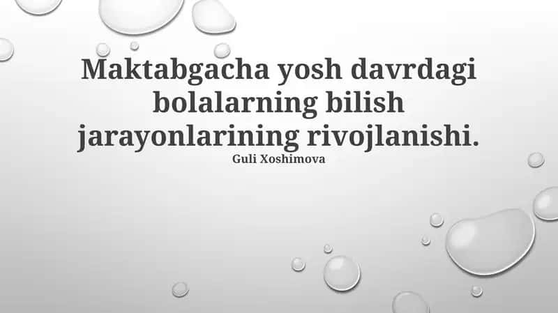 Kognitiv Rivojlanishga Ta'sir Etgan Omillar 1