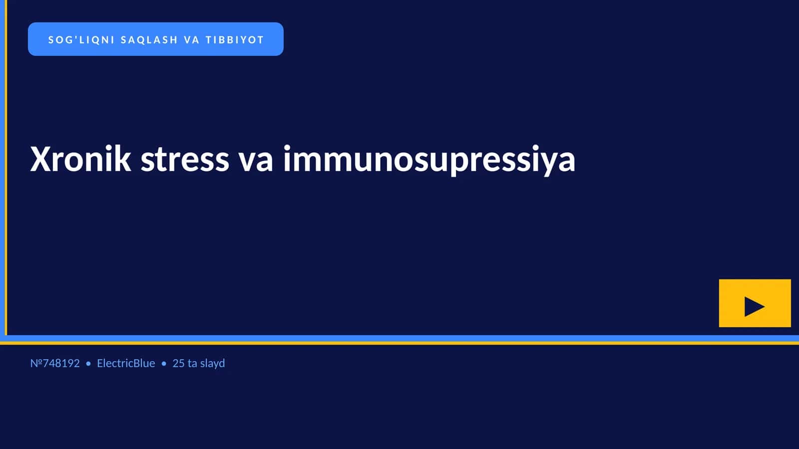 Xronik stress va immunosupressiya 1