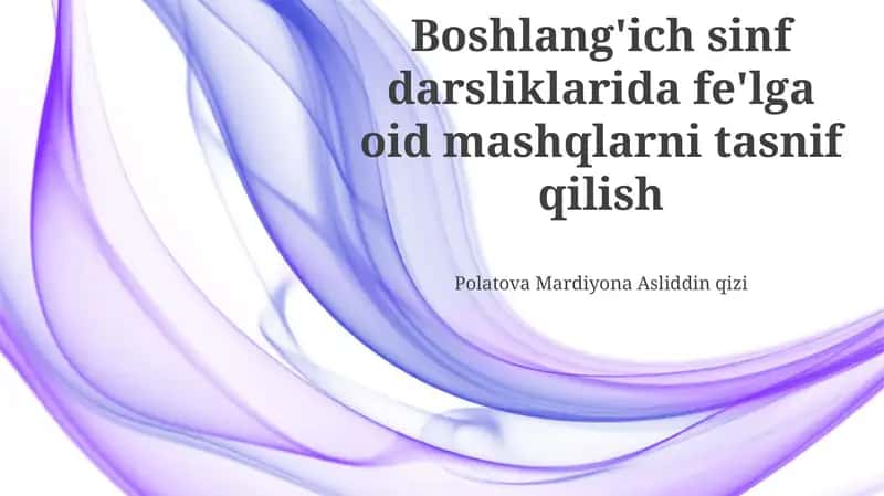 Murakkab fe'l kesimlari bilan ishlash 1