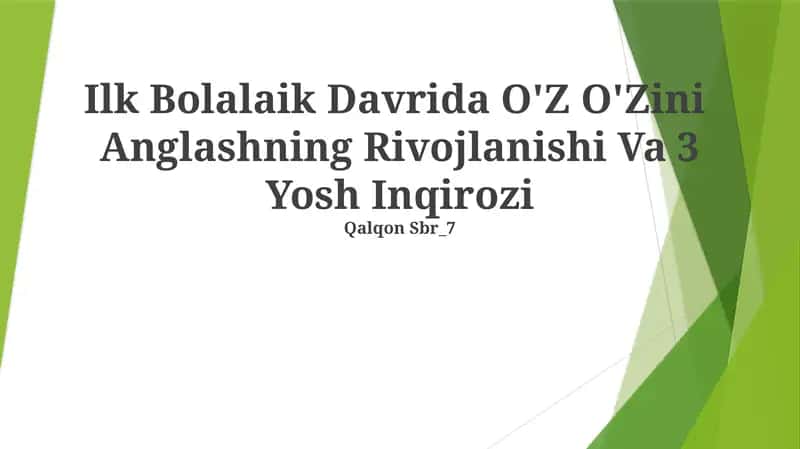 Eriksonning psixo-ijtimoiy rivojlanish nazariyasi 1