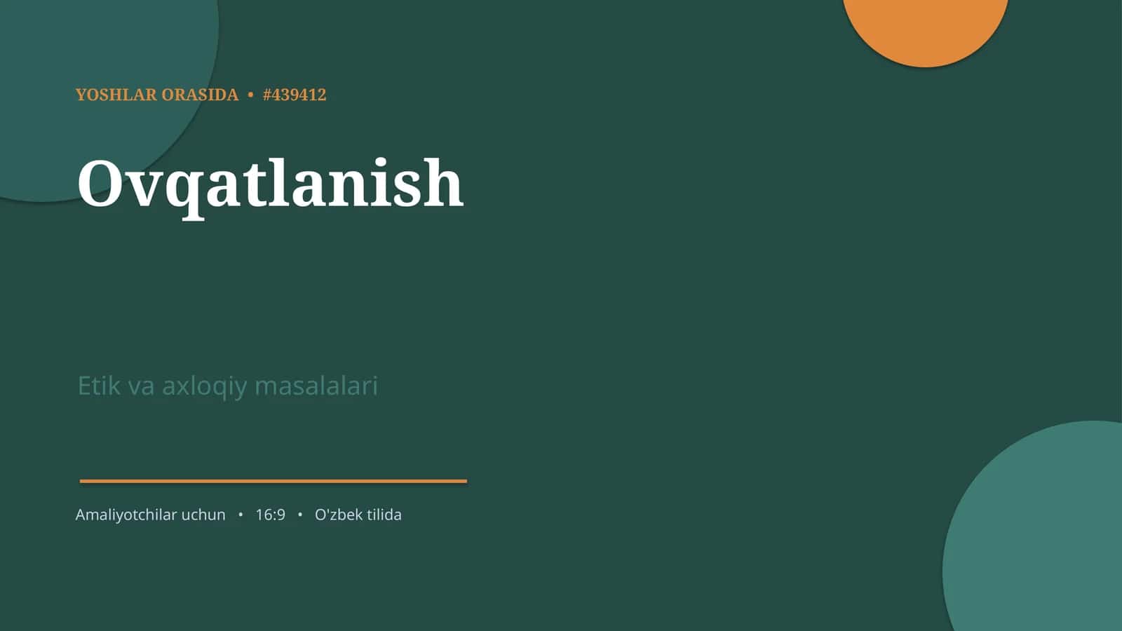 Ovqatlanish 1