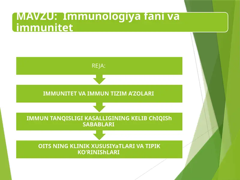 Immunitet va immunologiya 1