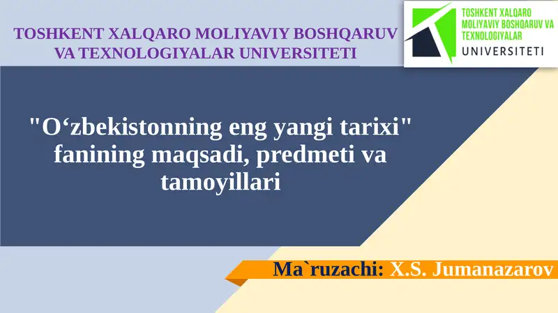 O‘zbekistonning eng yangi tarixi 1