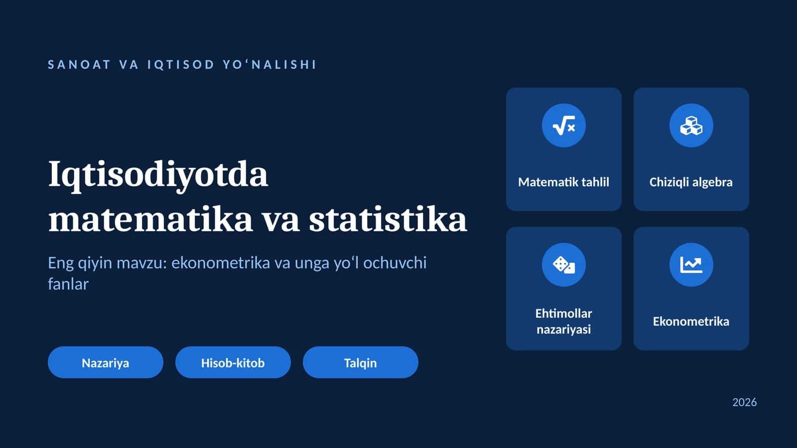 Matematika va statistika 1