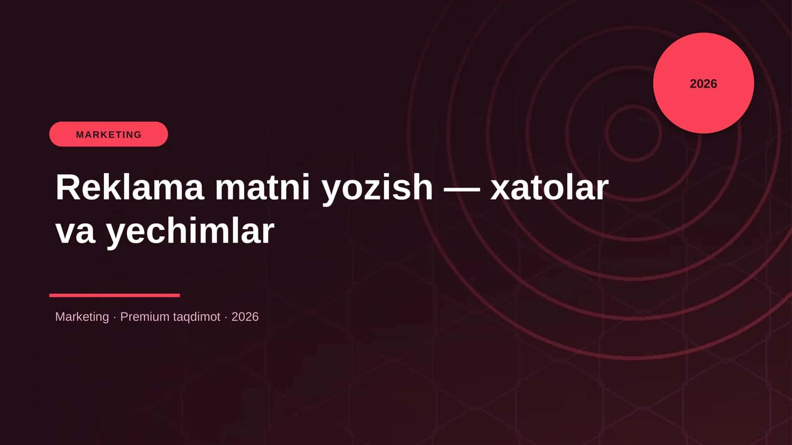 Reklama matni yozish — xatolar va yechimlar 1
