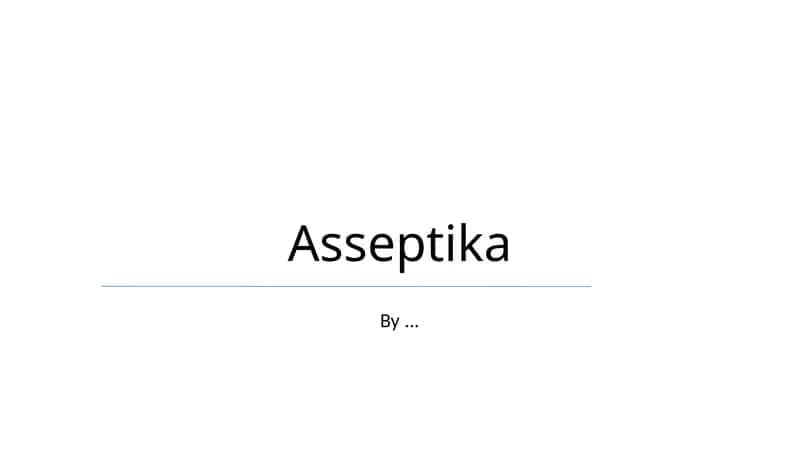Aseptika 1