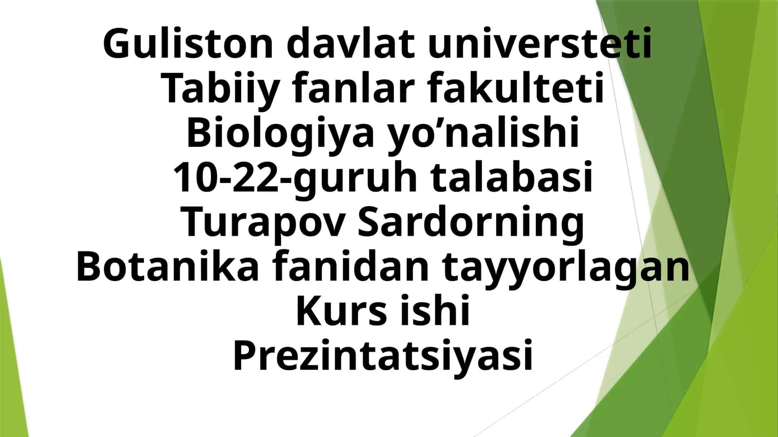 O'simliklarni insonga biosfera da tutgan o'rni va muhofazasi 1