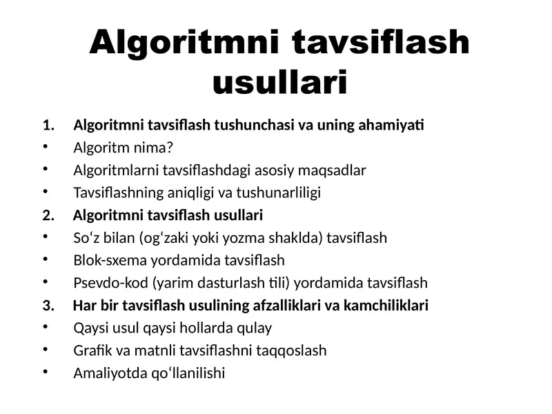 Algoritmlar 1
