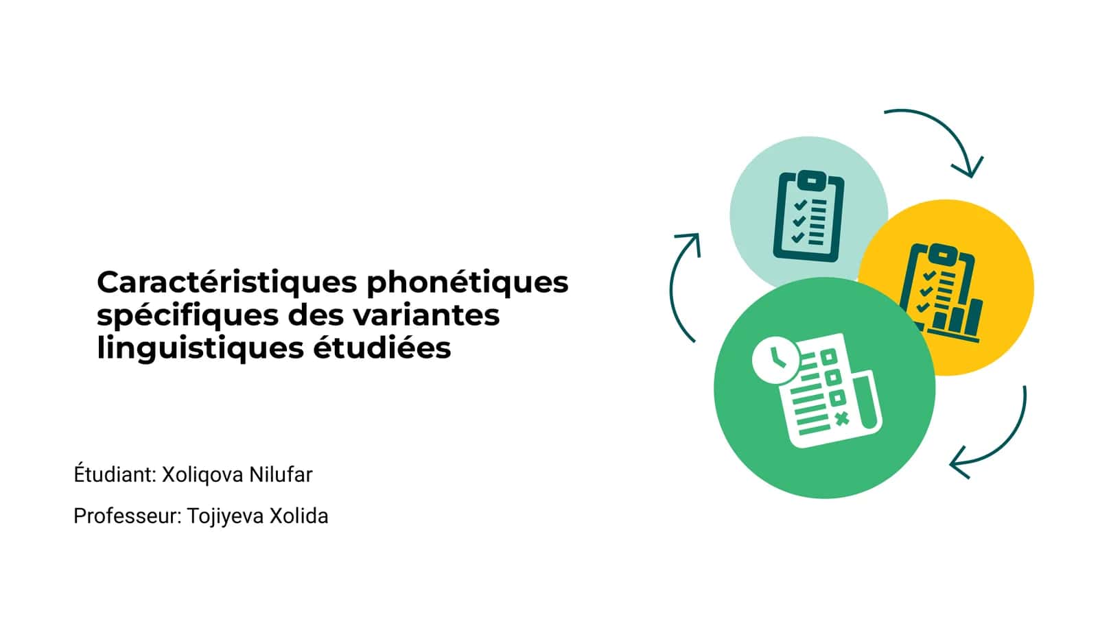 Caractéristiques phonétiques spécifiques des variantes linguistiques étudiées 1