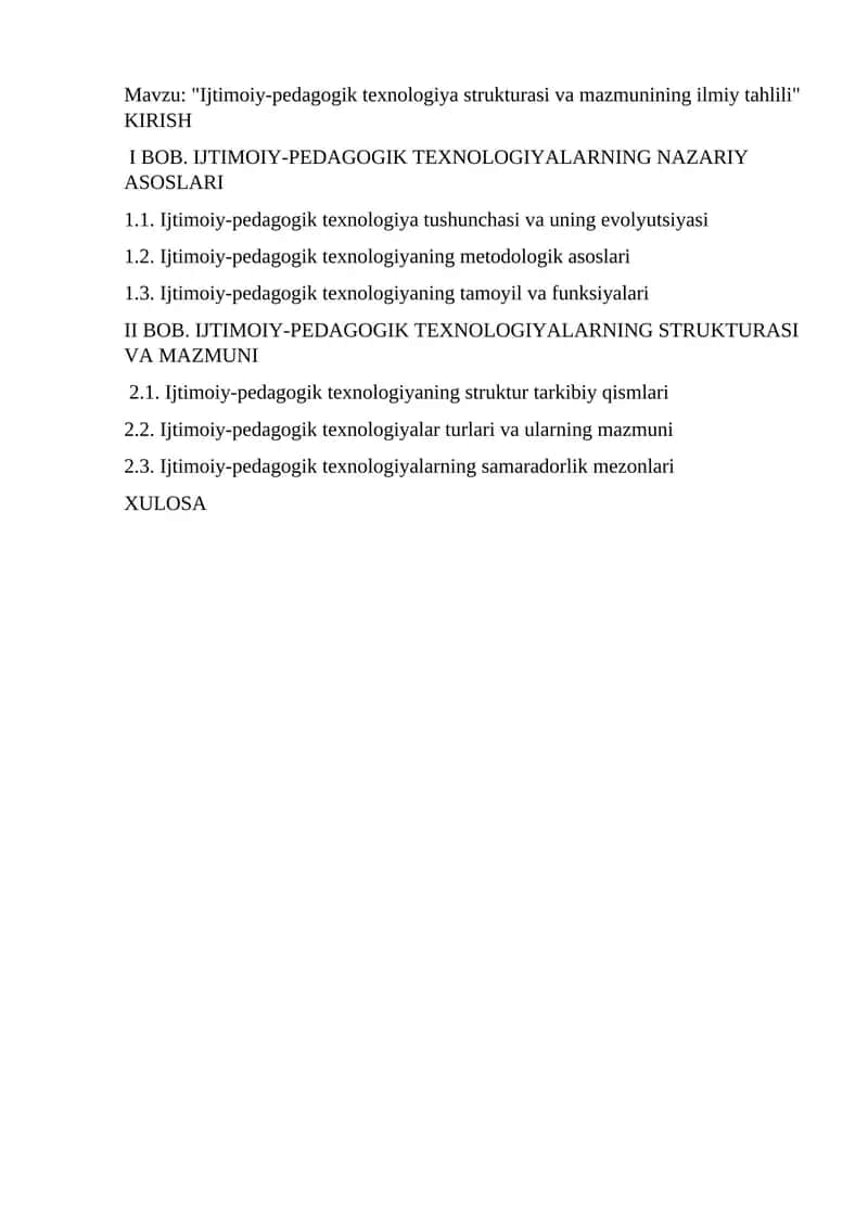 Ijtimoiy-pedagogik texnologiya strukturasi va mazmunining ilmiy tahlili 1