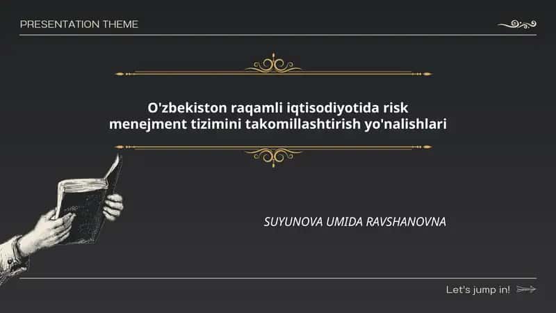 O'zbekiston raqamli iqtisodiyotida risk menejment tizimini takomillashtirish yo'nalishlari 1