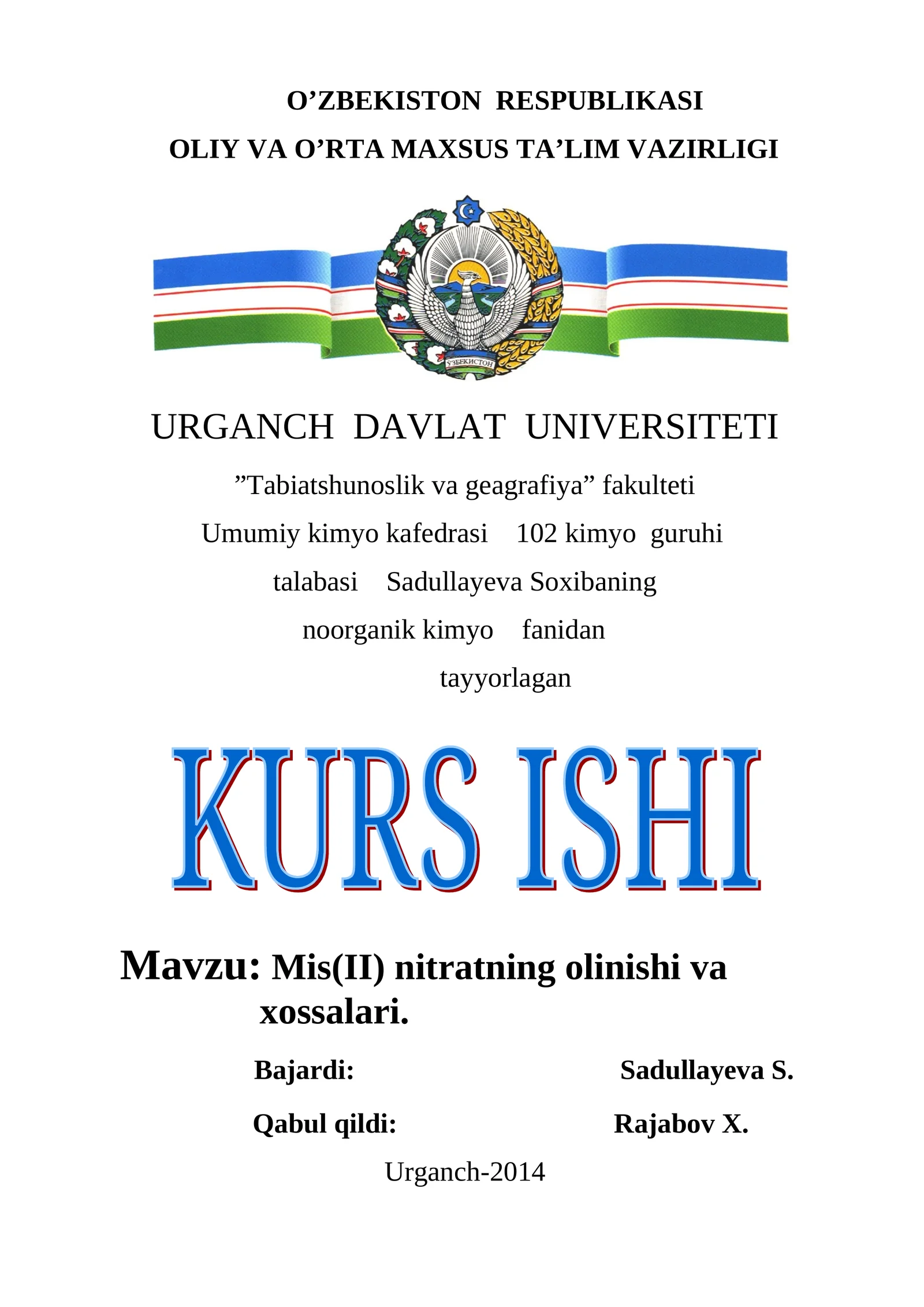 MIS (II) nitratning olinishi va xossalari 1