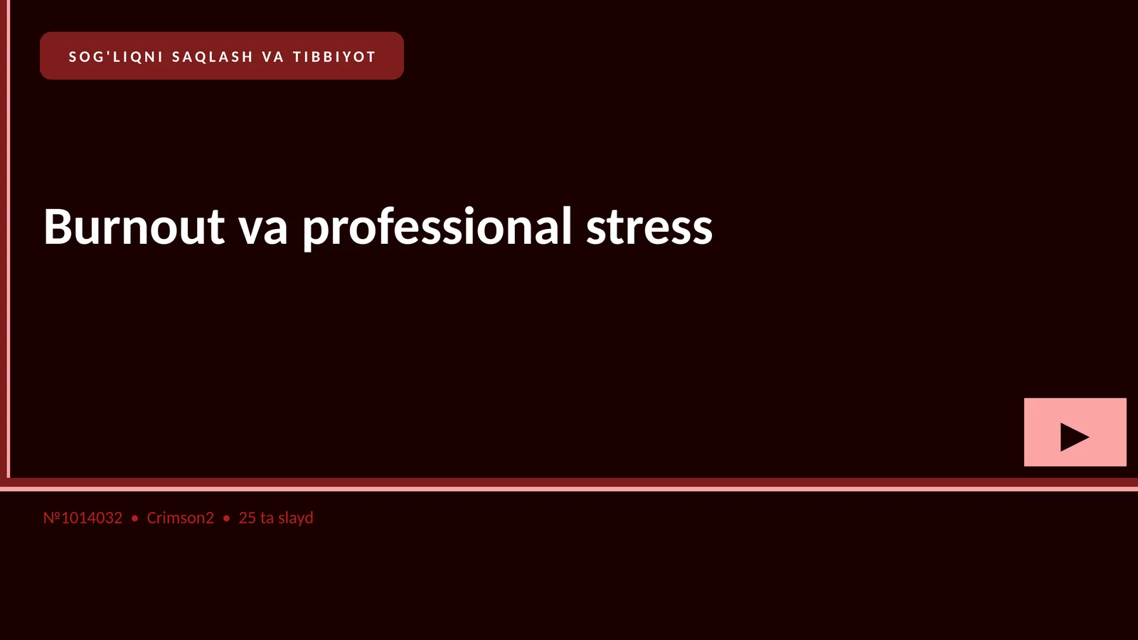 Burnout va professional stress 1