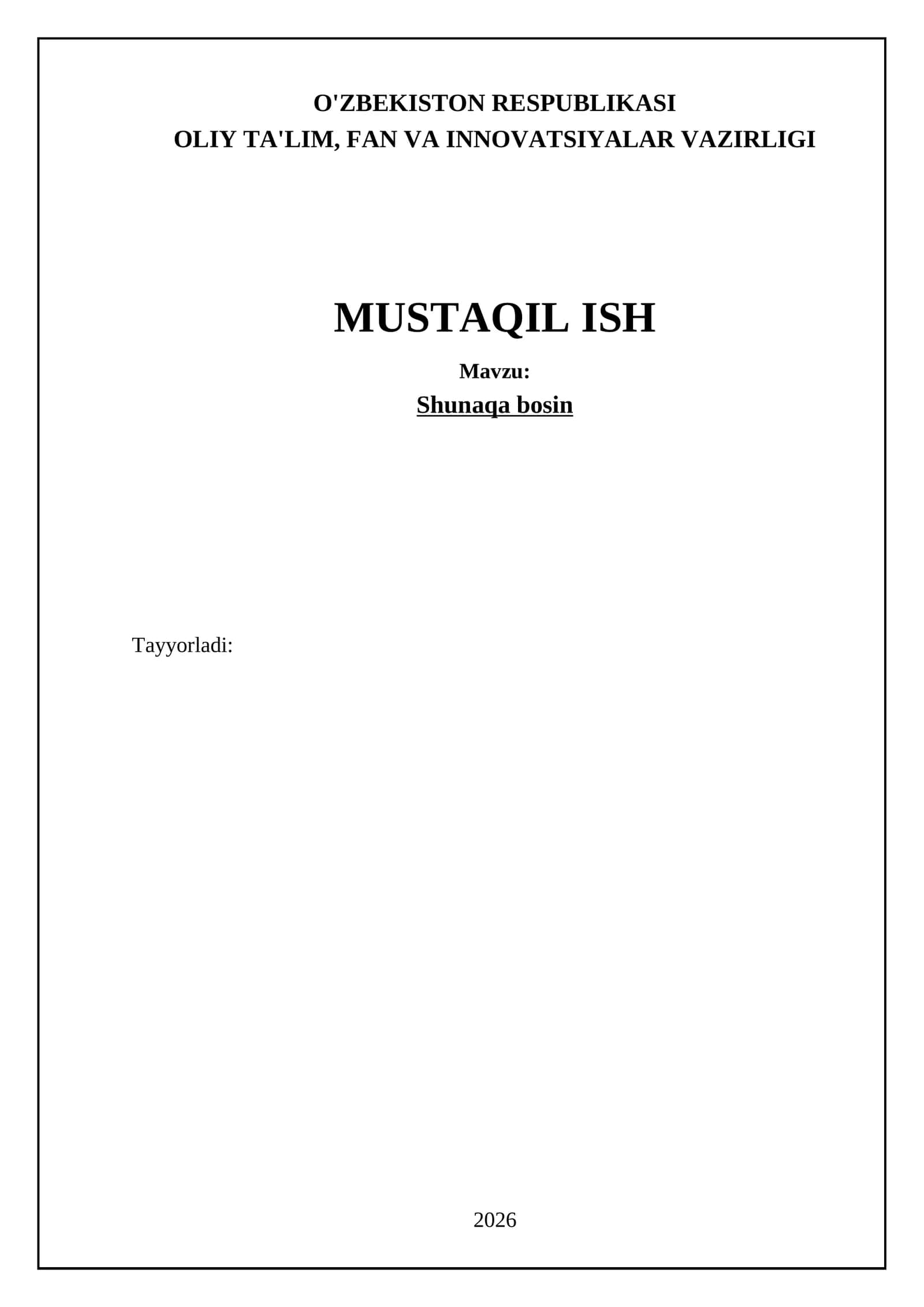 Shunaqa bosin 1