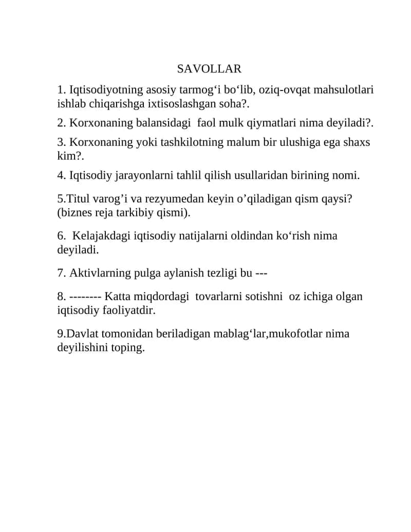 Iqtisodiy Jarayonlarni Tahlil Qilish Usullaridan Biri 1