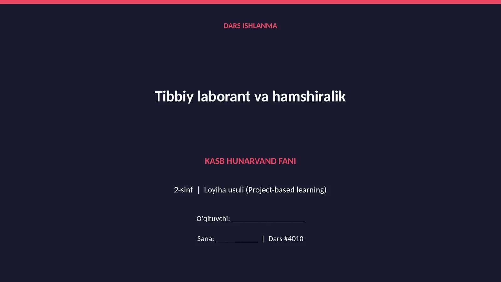 DARS ISHLANMA 1