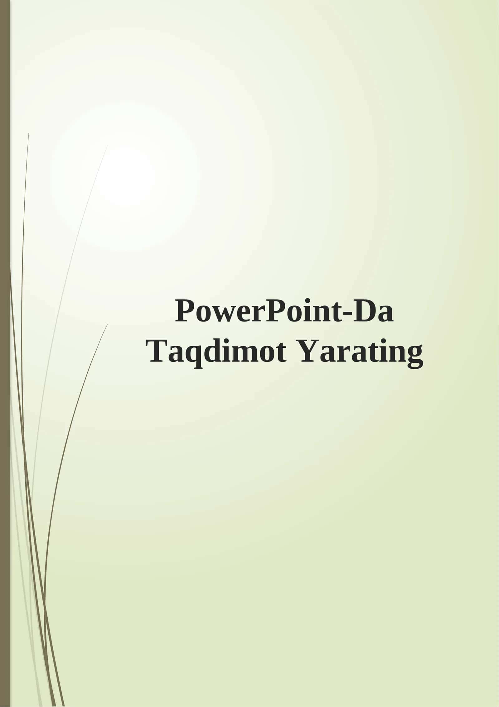PowerPoint-Da Taqdimot Yarating 1