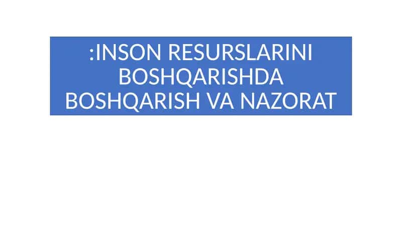 Birgalikda boshqarish haqida tushuncha va ishlab chiqarish 1