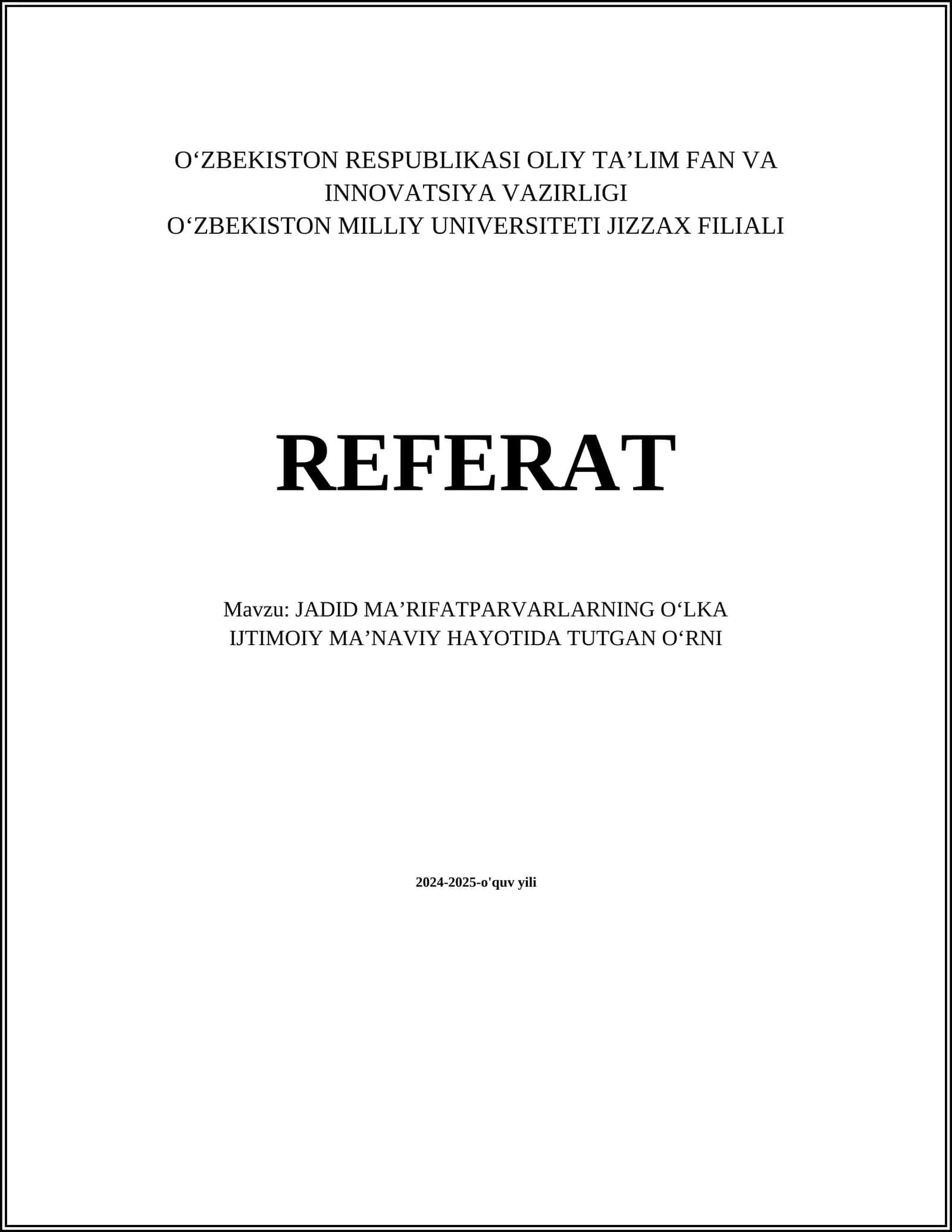Jadidchilik harakati tarixi 1