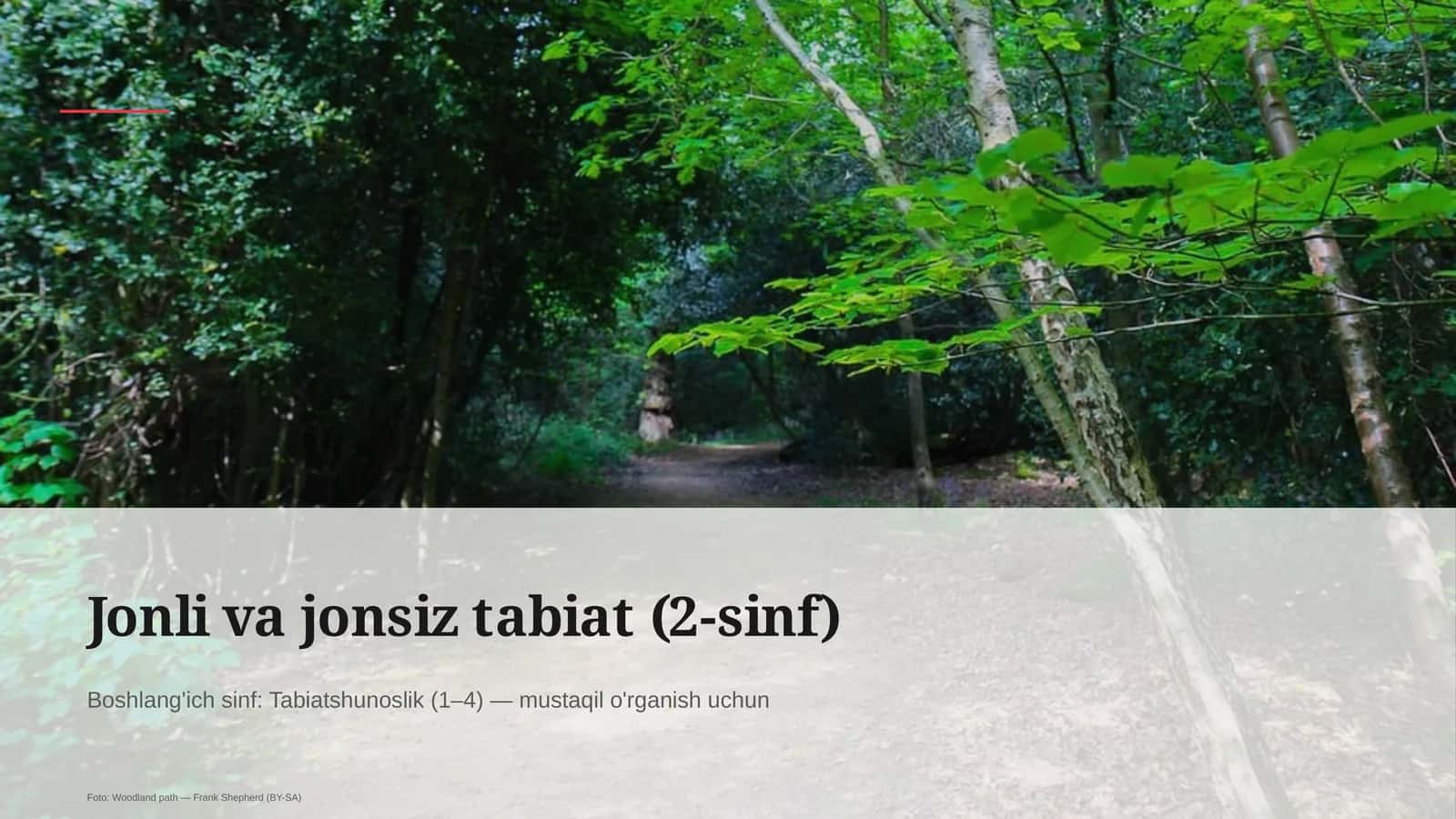 Jonli va jonsiz tabiat (2-sinf) 3