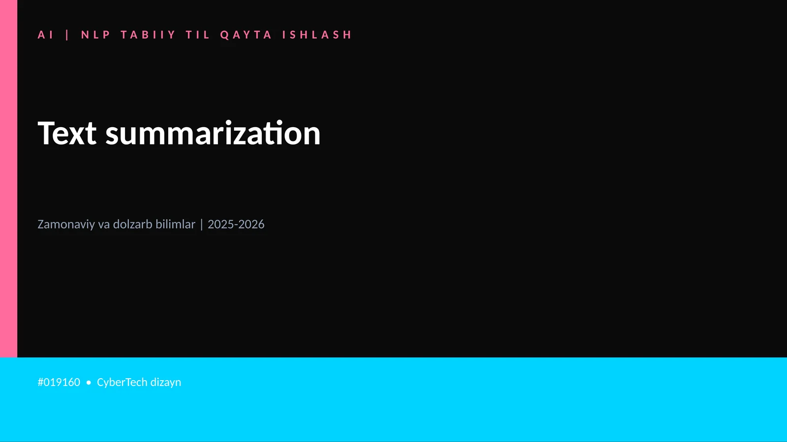 AI | NLP TABIIY TIL QAYTA ISHLASH 1