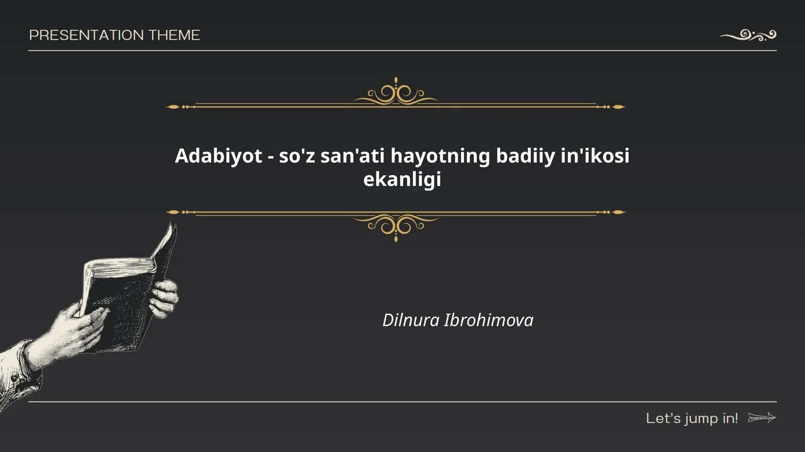 Adabiyot - so'z san'ati hayotning badiiy in'ikosi ekanligi 1