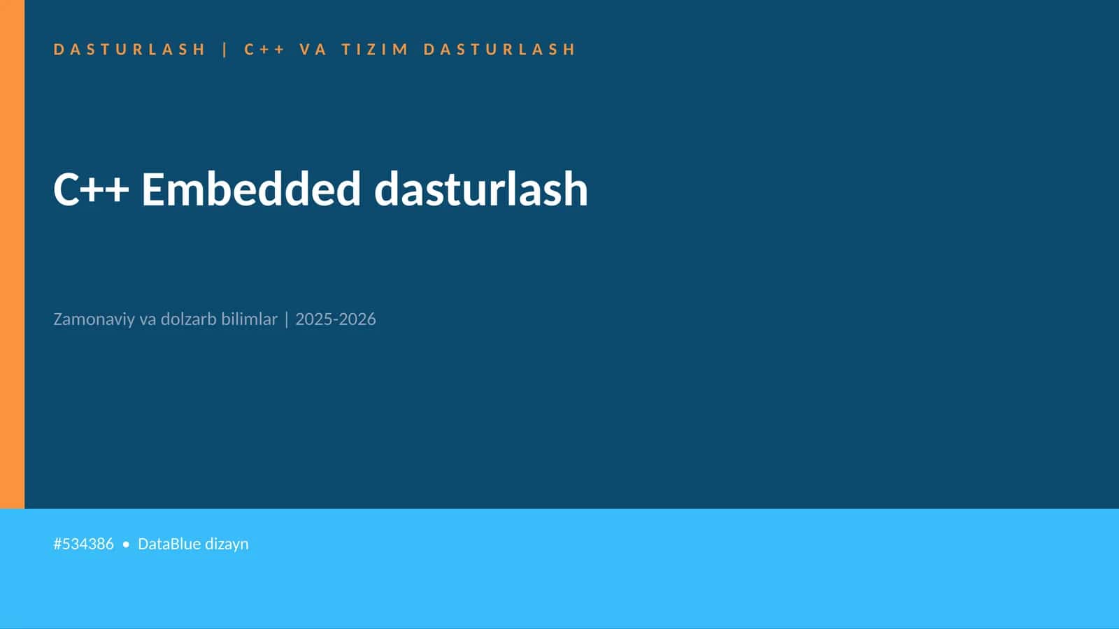 C++ Embedded dasturlash 1