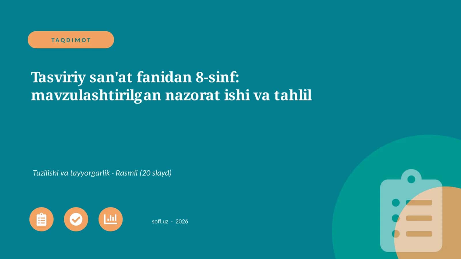 8-sinf: mavzulashtirilgan nazorat ishi va tahlil 1