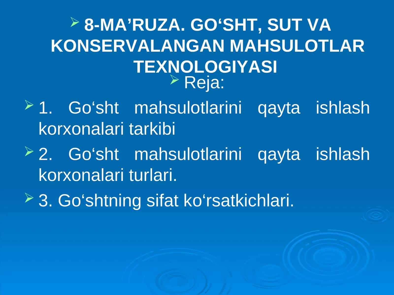 Gо‘sht mahsulotlariniqayta ishlash korxonalari tarkibi 1