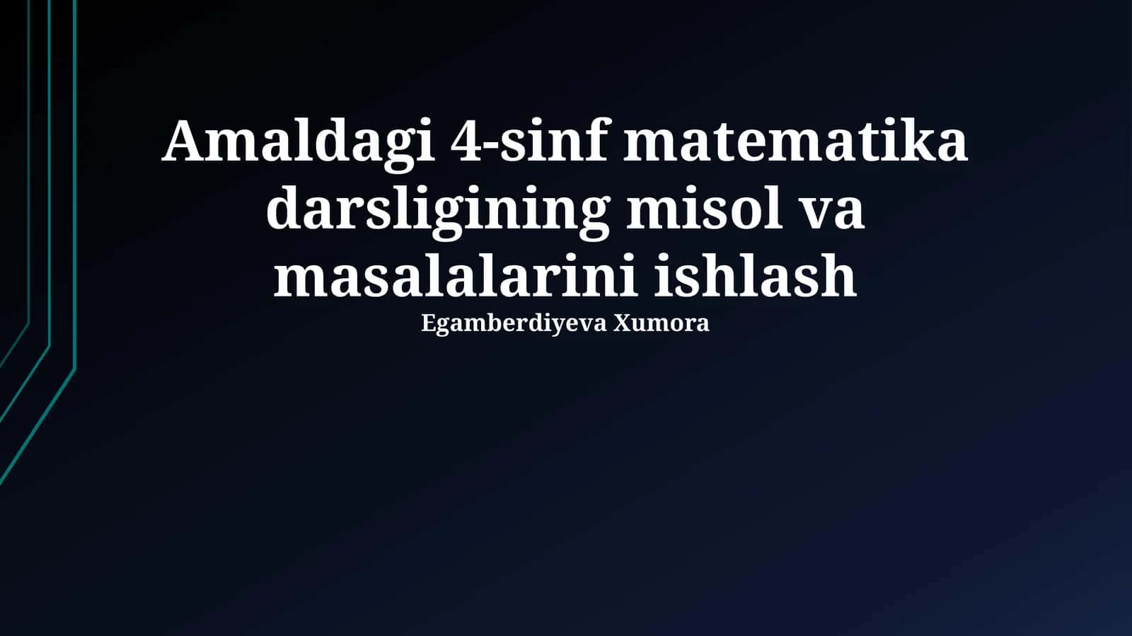 4-sinf matematika darsligi misol va masalalari 1