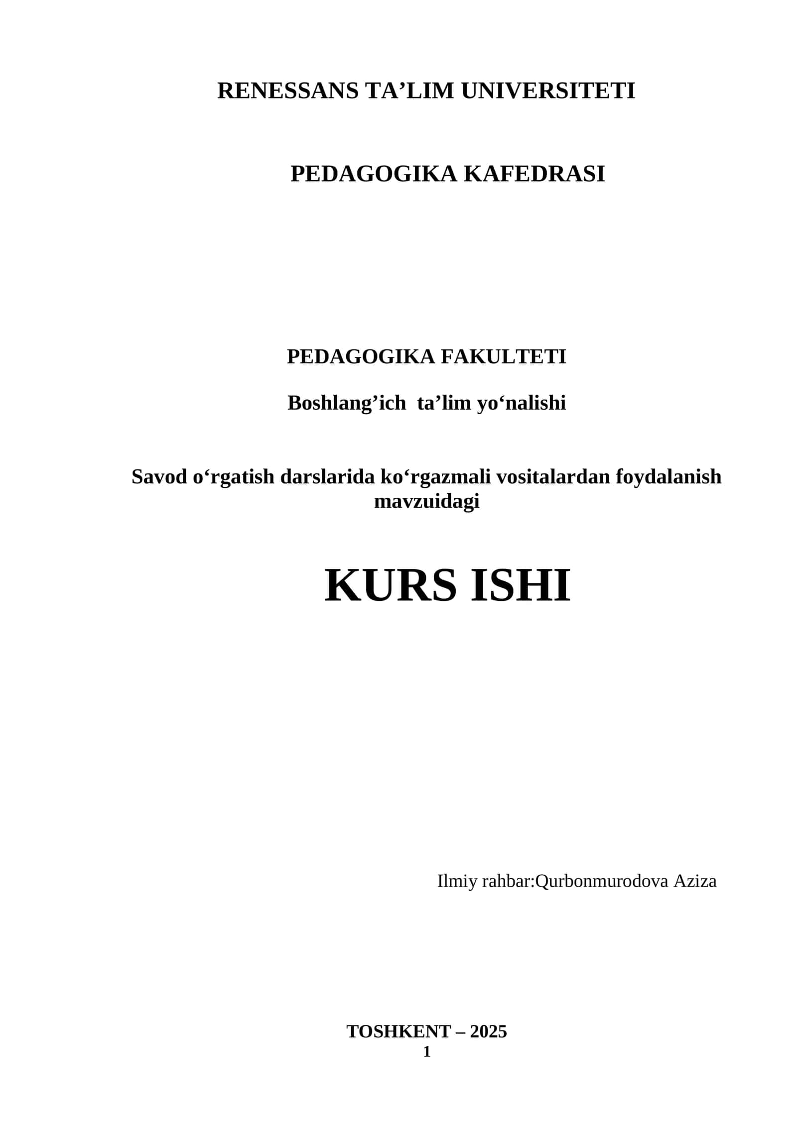 Savod o‘rgatish darslarida ko‘rgazmali vositalardan foydalanish 1
