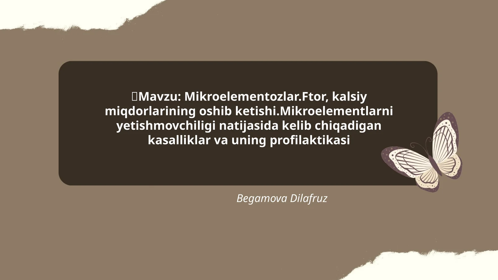 Mikroelementozlar.Ftor, kalsiy miqdorlarining oshib ketishi 1
