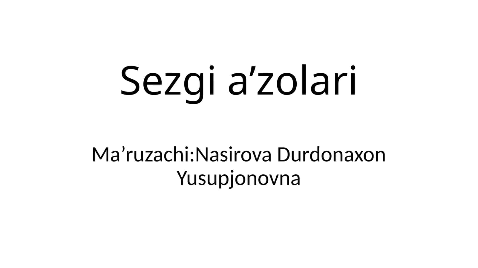 Sezgia’zolari 1