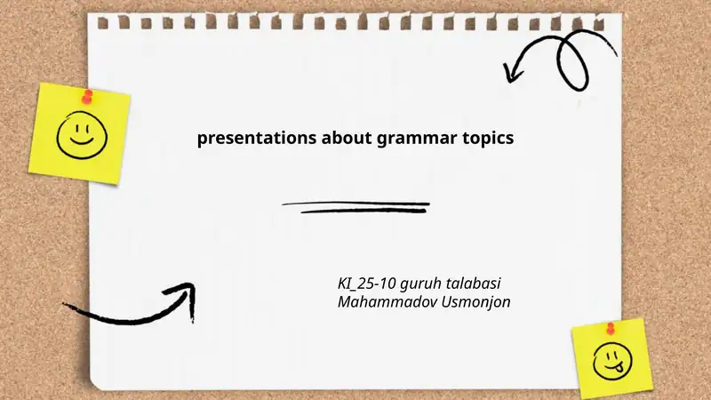 Presentations about Grammar Topics 1