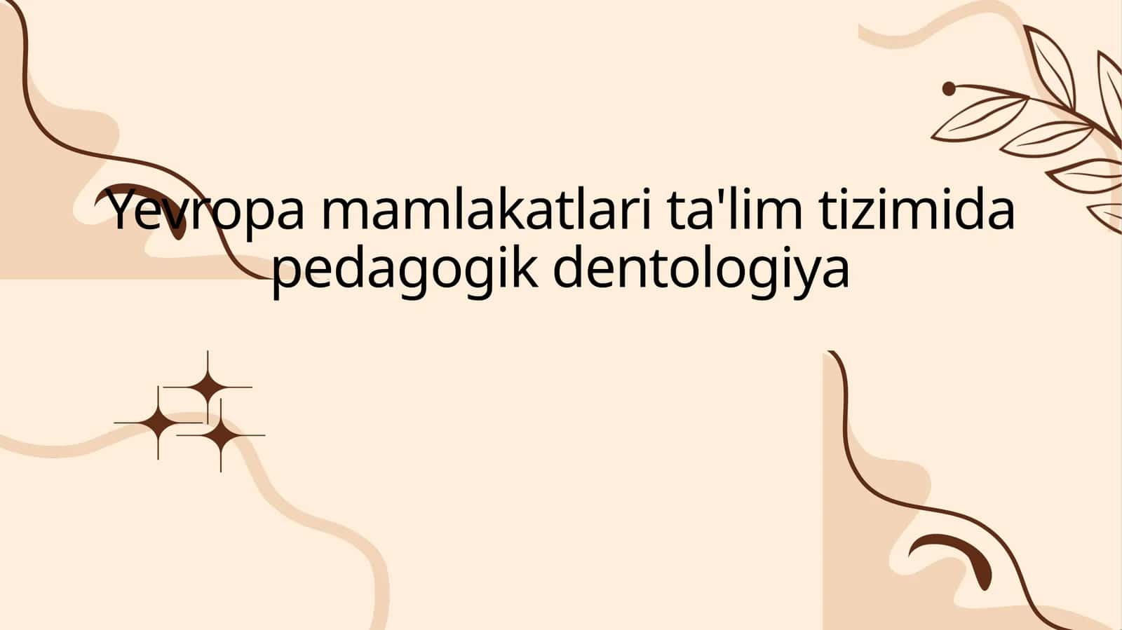 Pedagogik Dentologiya 1