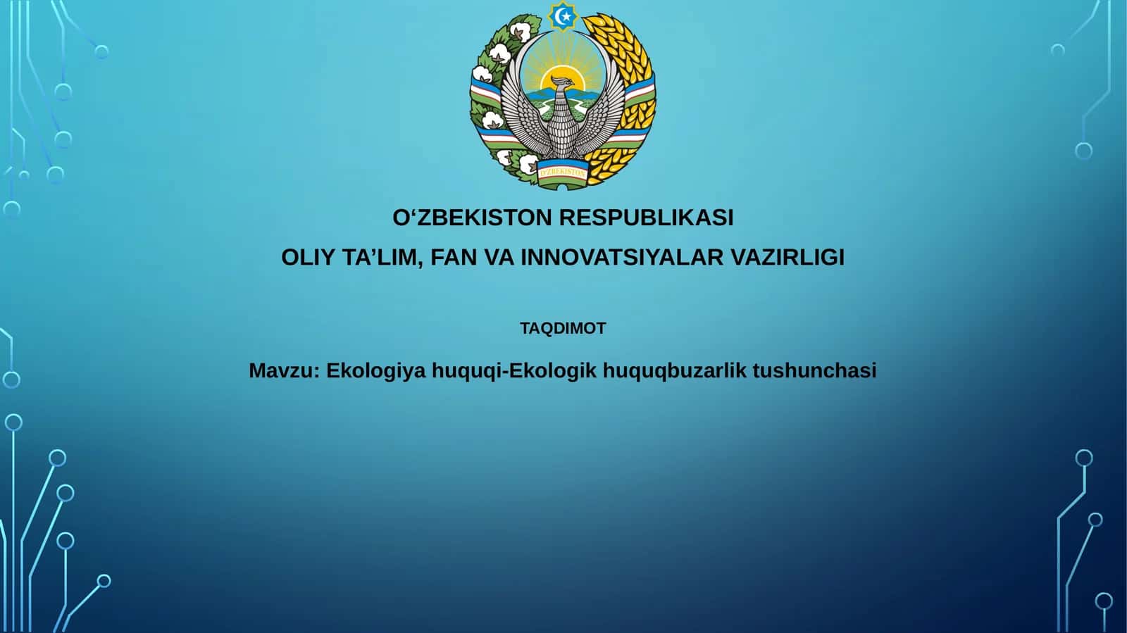 Ekologik huquqbuzarlik tushunchasi 1