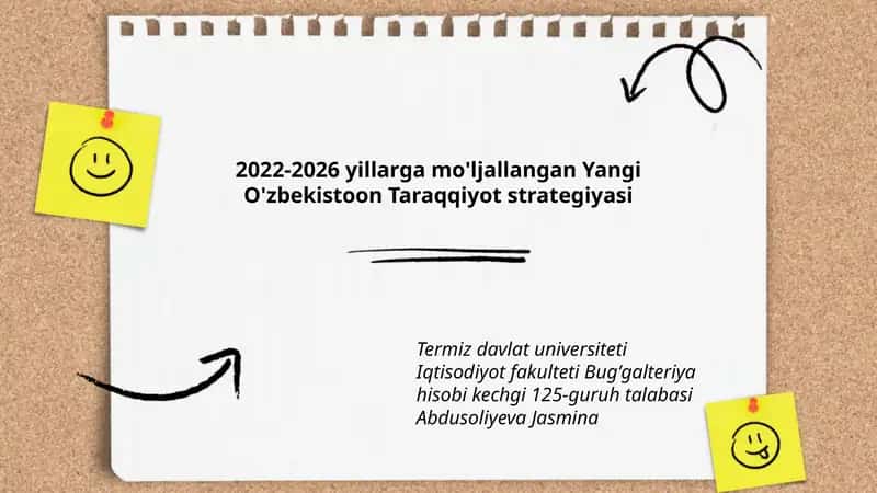 Yangi O'zbekistoon Taraqqiyot strategiyasi 1