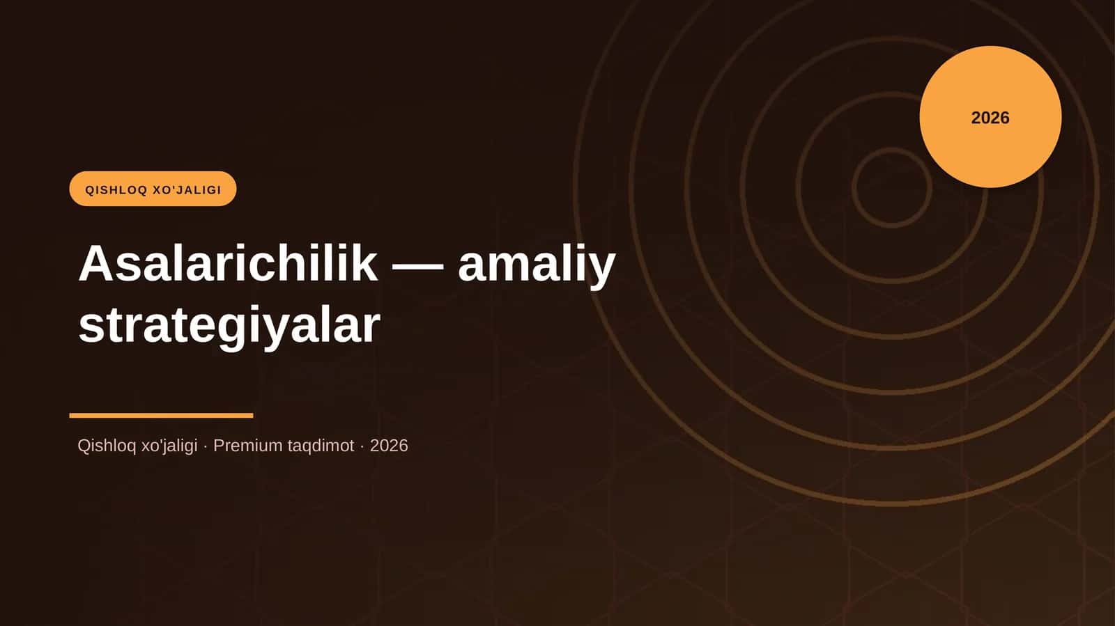 Asalarichilik — amaliy strategiyalar 1
