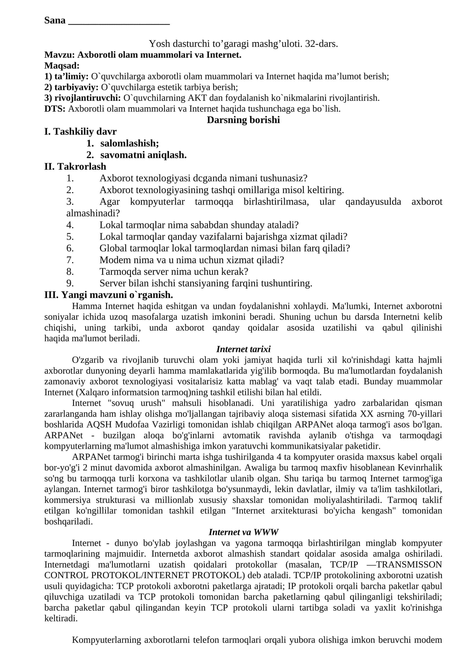 Internet va axborot texnologiyasi 1