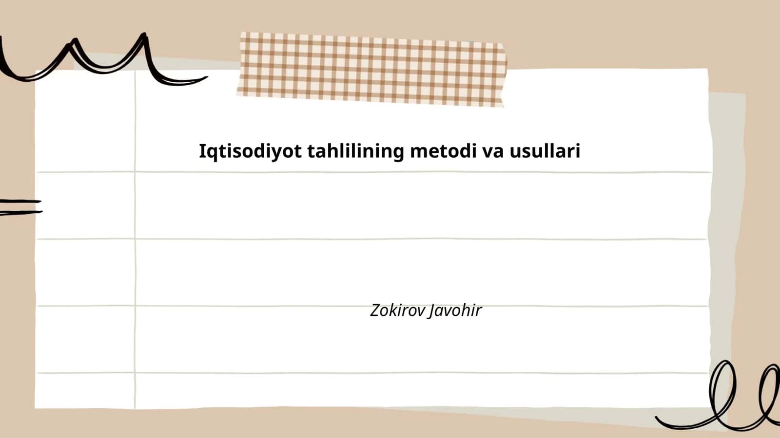 Iqtisodiyot tahlilining metodi va usullari 1