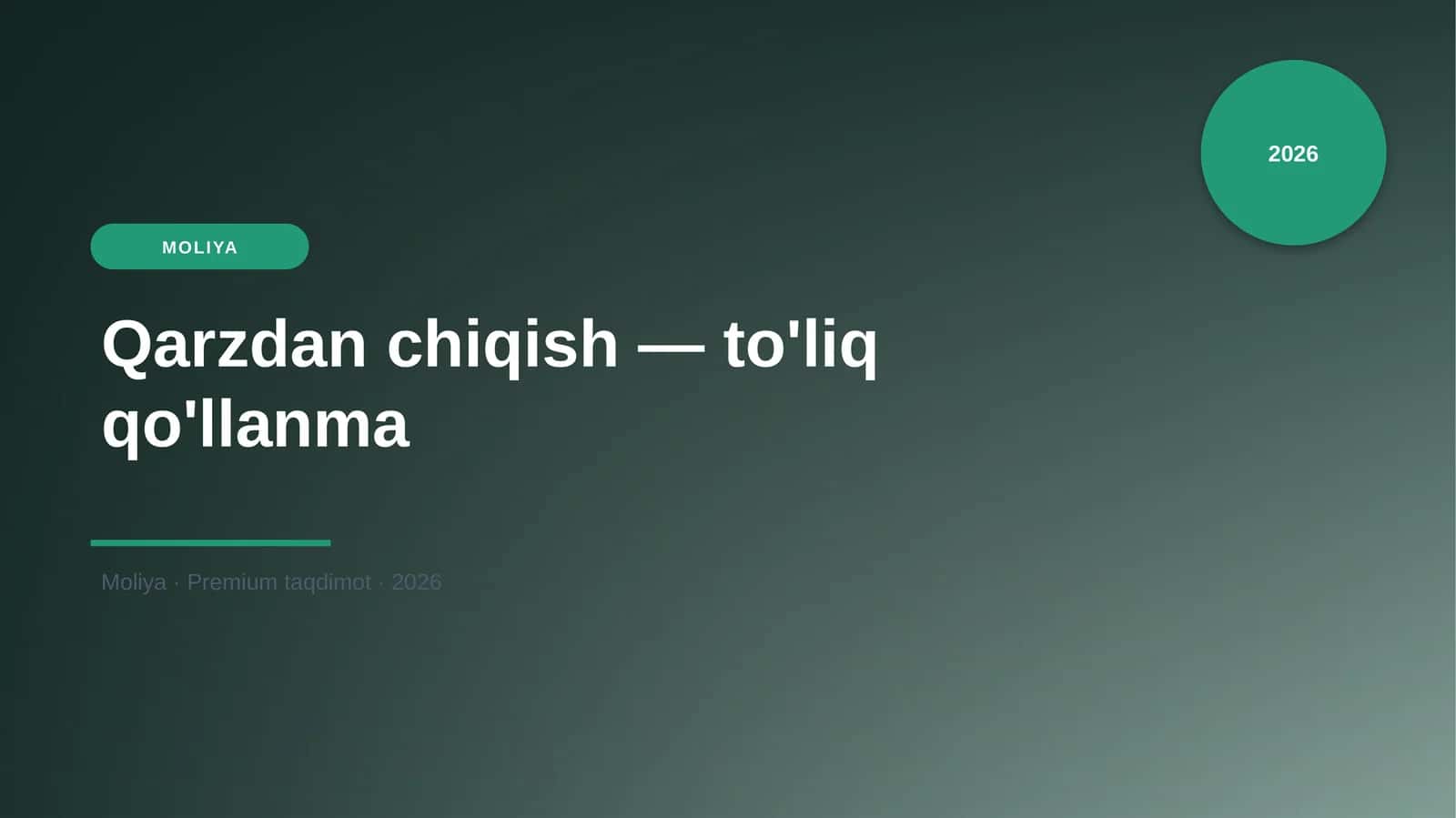 Qarzdan chiqish — to'liq qo'llanma 1