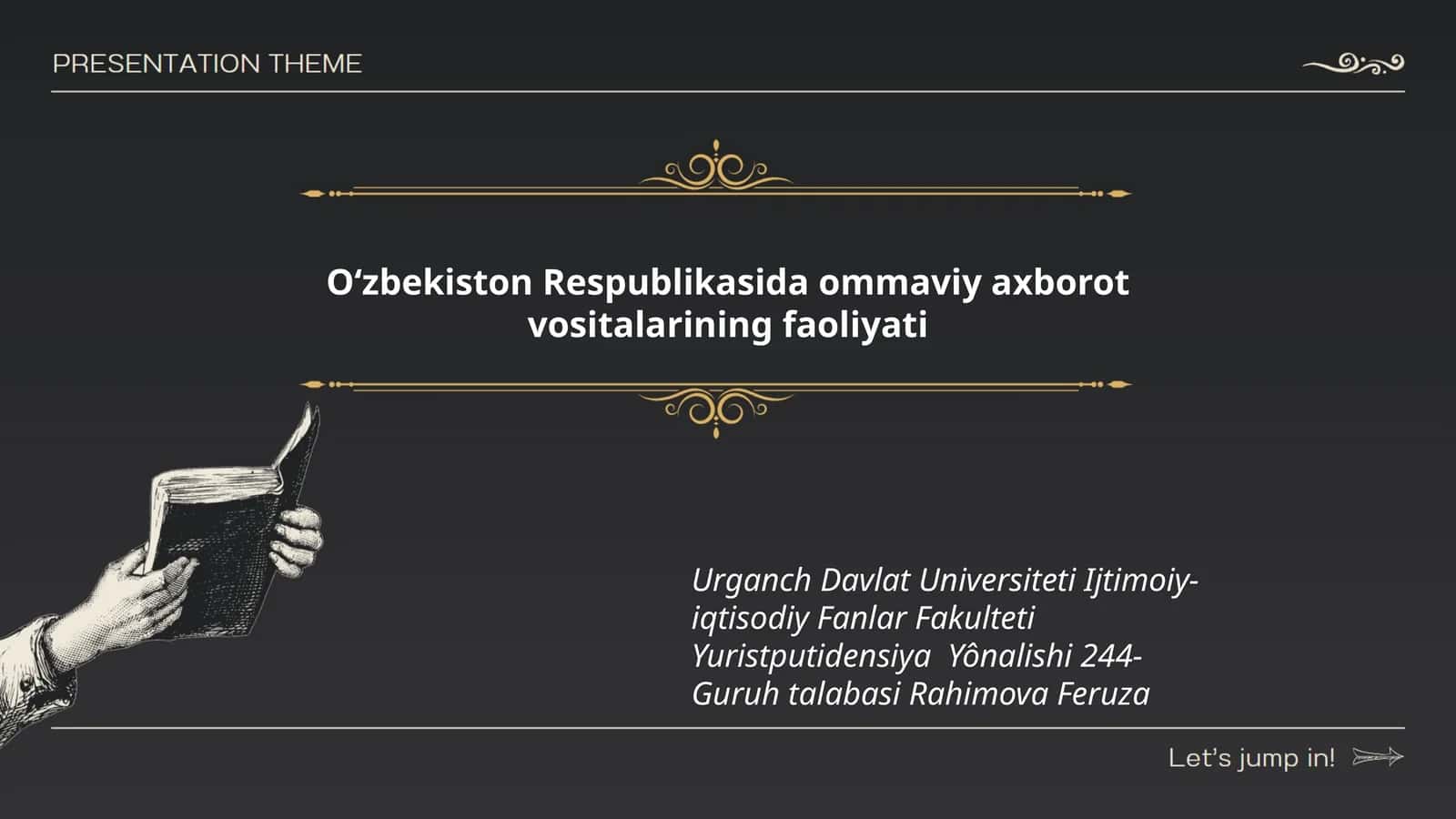 Oʻzbekiston Respublikasida ommaviy axborot vositalarining faoliyati 1