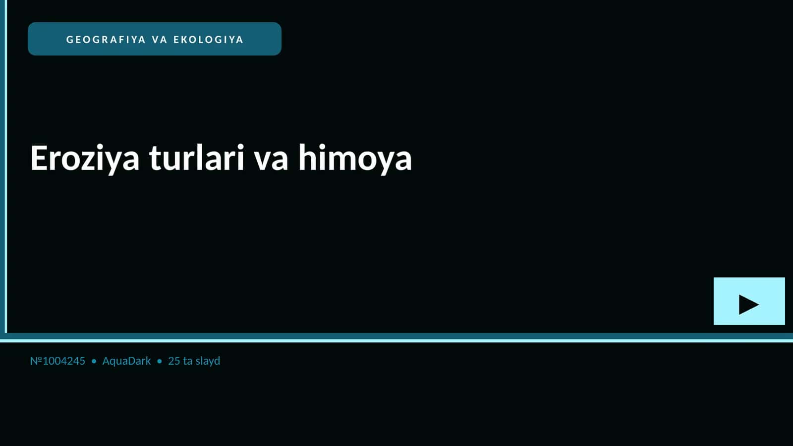 Eroziya turlari va himoya 1