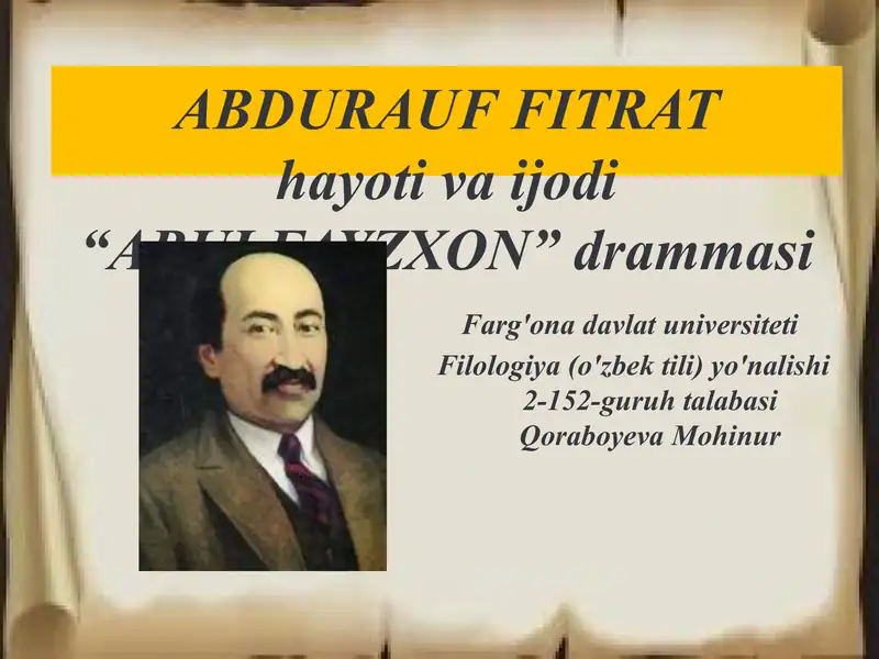 Abdurauf Fitrat 1