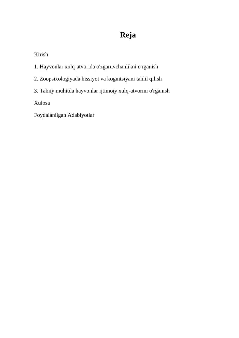 Etologiya va Zoopsixologiya 1