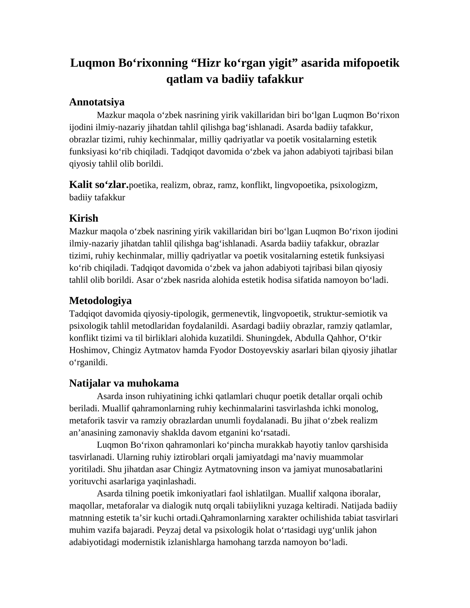 Hizr ko‘rgan yigit 1