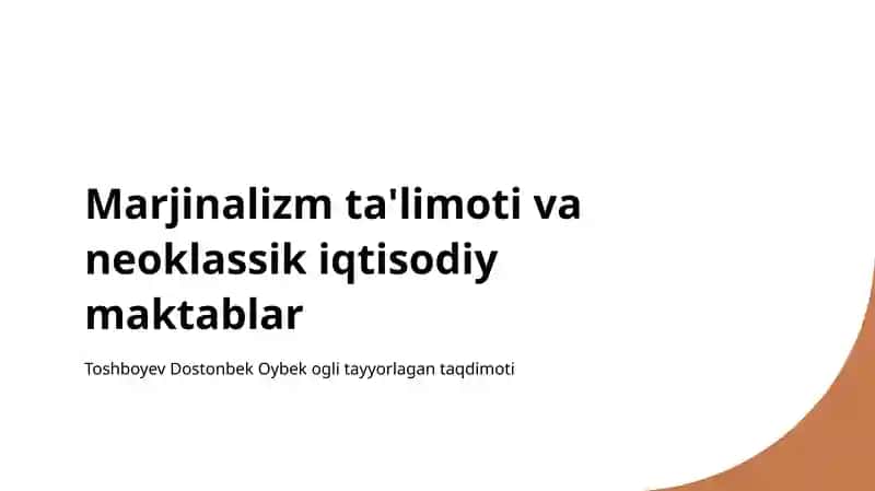 Marjinalizm ta'limoti 1